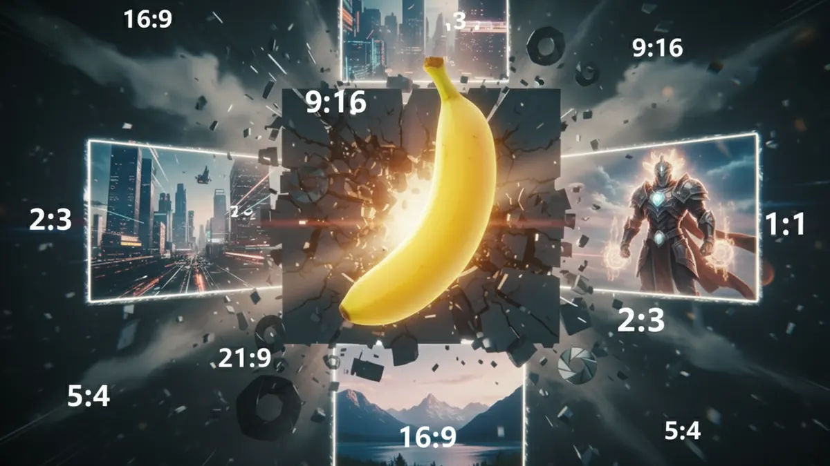 Eine Banana in vielen Formaten